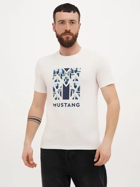 Футболка Mustang Jeans Austin молочний