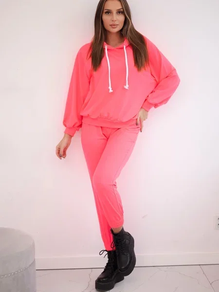 Hanorac cu glugă Kesi roz