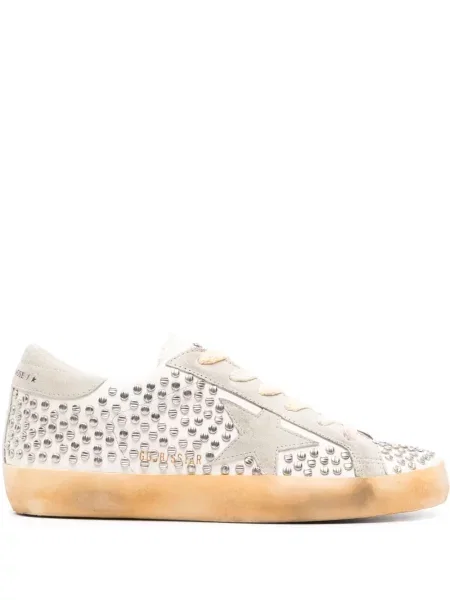 Sneakerși Golden Goose de cristal auriu