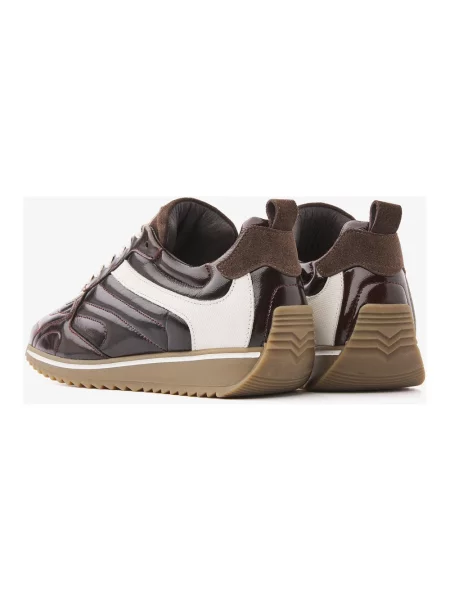 Sneakersy Via Vai skórzane brązowe
