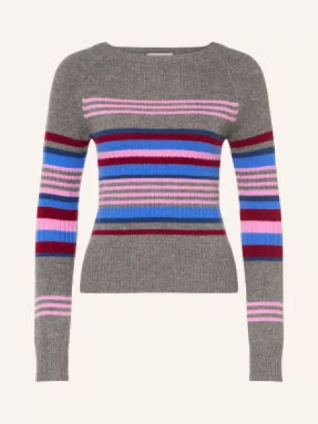 Damson Madder. Sweter Yesley Z Wełny Merynosowej grau szary