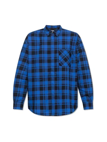 Koszula Off-white w kratkę flanelowa biała
