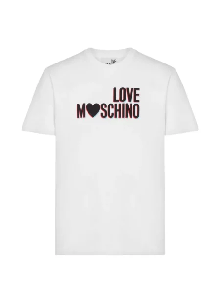 Tricou Love Moschino cu imagine alb