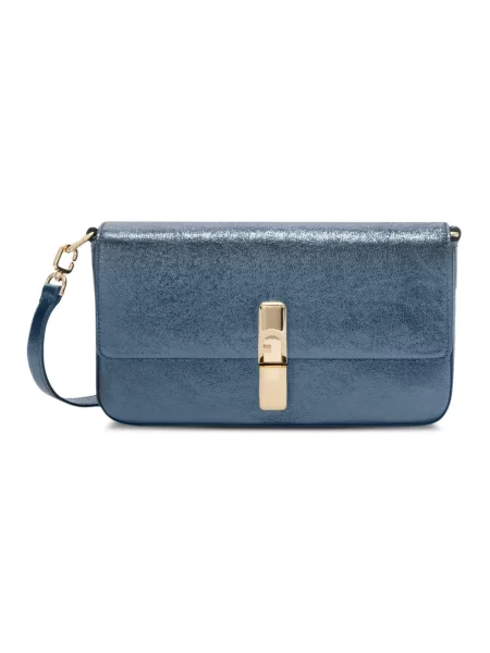 Torebka crossbody Furla skórzana niebieska