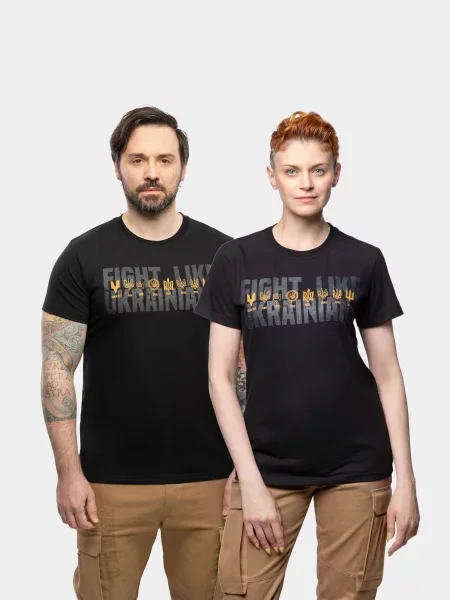 Футболка Авіація Галичини бавона/спандекс чорний