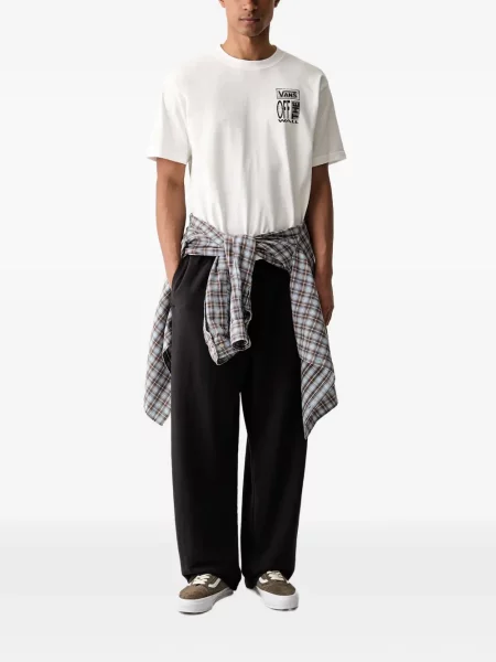 Pantaloni Vans stretch cu autograf negru