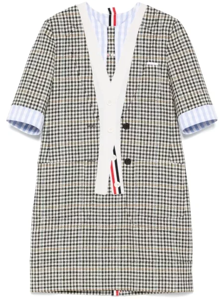 Rochie mini Thom Browne în carouri de costum