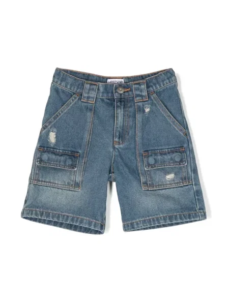 Szorty jeansowe dziecięce Moschino niebieskie