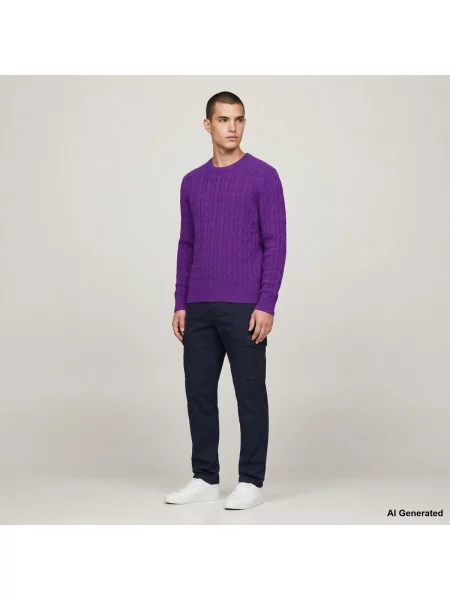 Mikina Tommy Hilfiger fialová