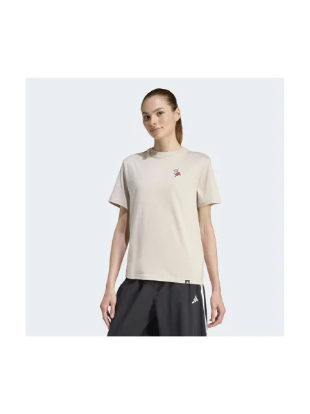 Športové tričko Adidas béžová
