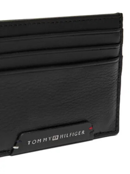 Tommy Hilfiger etui za kartice usnjeni črna