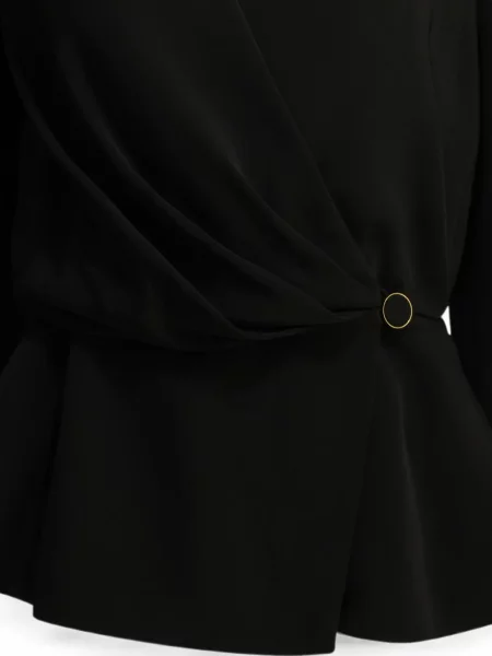 Top Chloé drapat negru