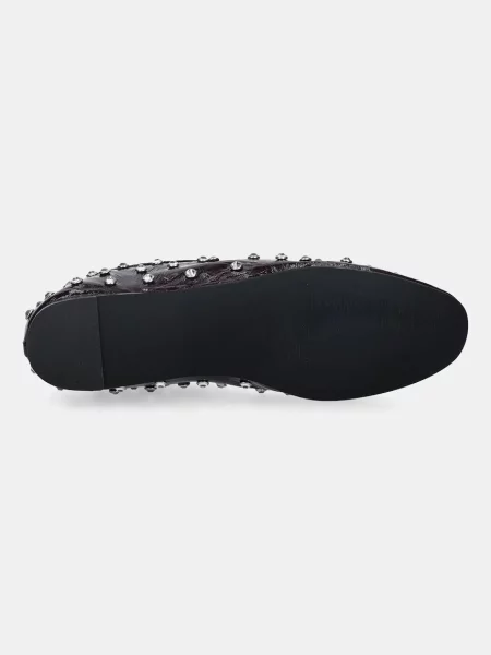 Кожаные балетки Steve Madden бордовые