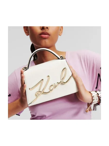 Geanta crossbody Karl Lagerfeld din piele bej