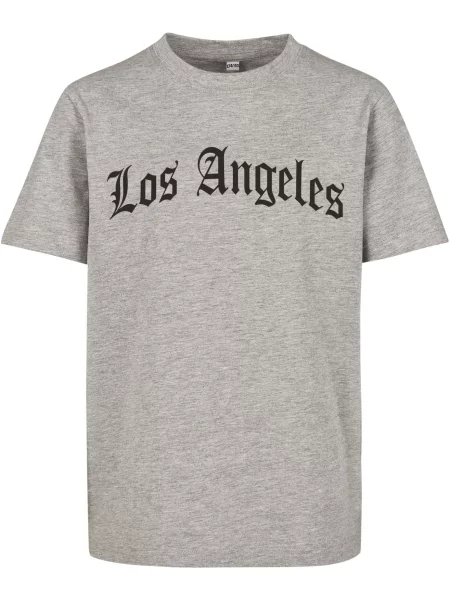 Mister Tee Tričko Los Angeles šedý melír černá
