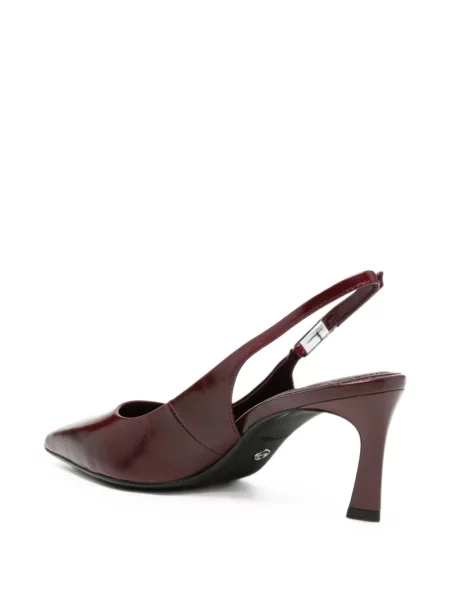 Pantofi cu toc Tamaris din piele slingback roșu