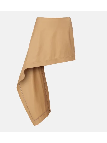 Fustă Loewe de mătase asimetrică bej