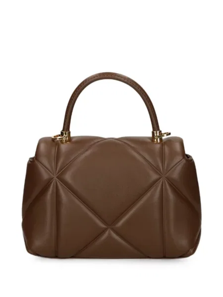 Geantă shopper Love Moschino cu autograf maro