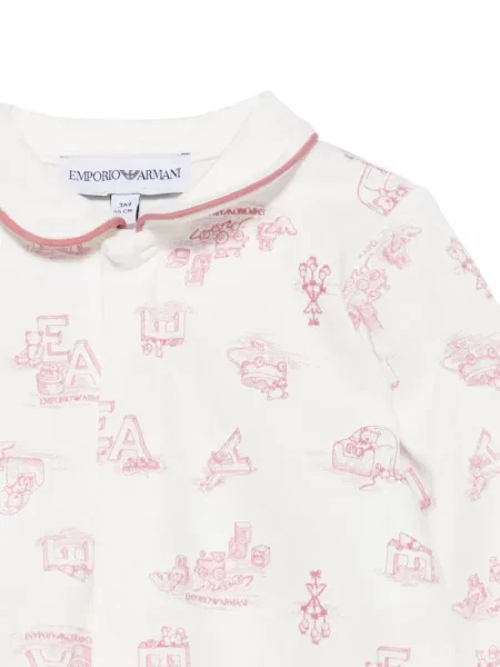 Piżama dziecięca Emporio Armani biała