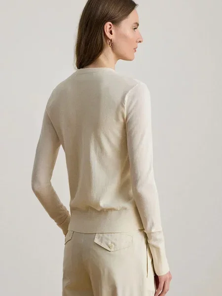 Lauren Ralph Lauren kardigán dámsky s bavlnou béžová