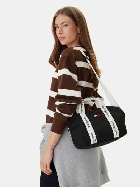 Tommy Jeans Shopper ESS / biela čierna