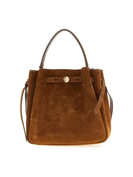 Kapelusz Tory Burch zamszowy brązowy
