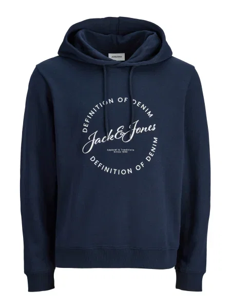 Jack & Jones Plus Majica JJGRAYSON mornarska bela