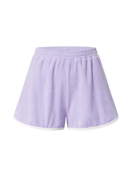 EDITED Pantaloni Eike mov deschis alb