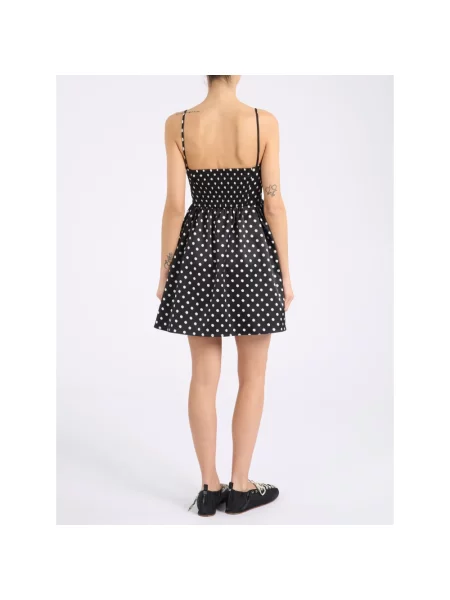 Sukienka mini Ganni w grochy czarna