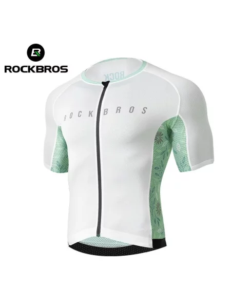 Koszulka kolarska oddychająca unisex ROCKBROS biała