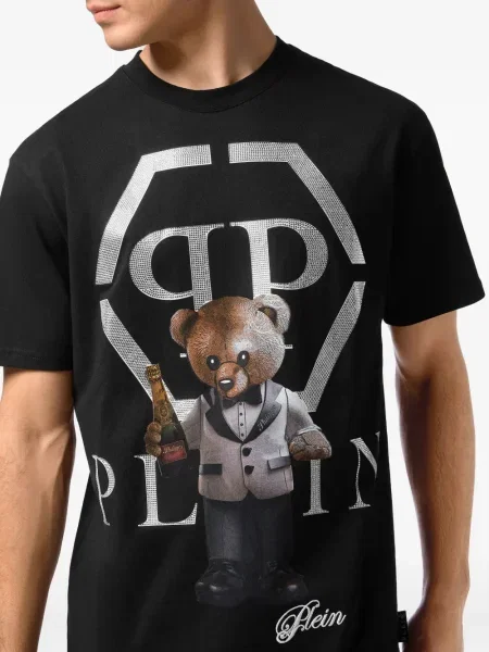 Tricou Philipp Plein cu imagine negru