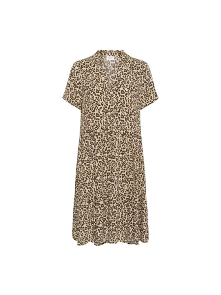 Lniana wielobarwność sukienka Saint Tropez garniturowa