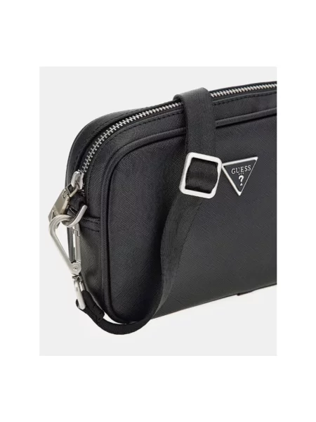 Mała mały torebka crossbody Guess elegancka czarna