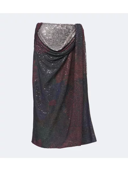 Fustă midi Maison Margiela cu imagine drapată