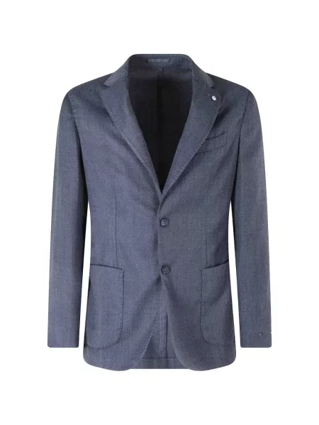 Sacou L.b.m. cu model herringbone albastru
