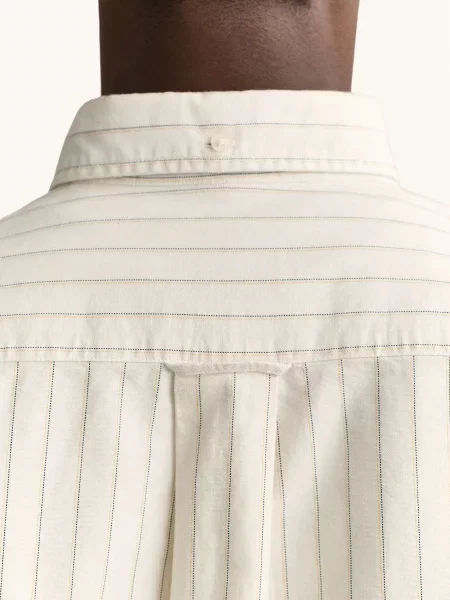 Gant Oxfordská Košile Slim Fit krémová tmavě oranžová šedá