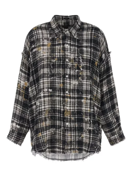 Koszula R13 w kratkę czarna