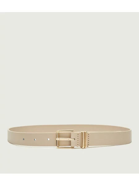 Tommy Hilfiger Curea de piele TH Square bej