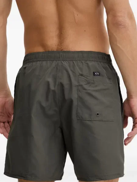 Slip de baie Armani Exchange cu imagine cu cordon gri
