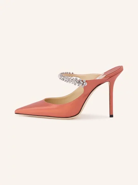 Jimmy Choo Pantofle Bing S Ozdobnými Kamínky lososová / stříbrná