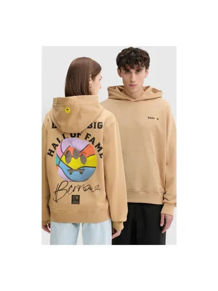 Bluza Barrow retro z nadrukiem do koszykówki beżowa