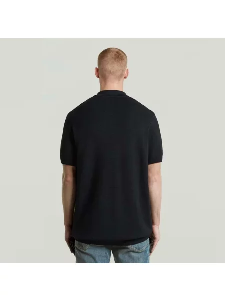 Dzianinowa koszulka polo G-star czarna