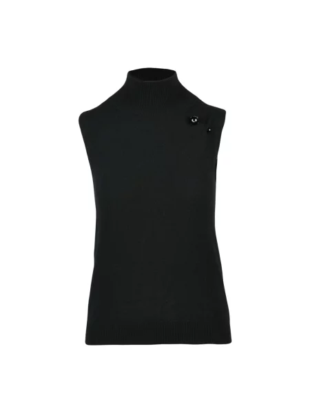 Sweter z golfem Alberta Ferretti z kaszmiru czarny