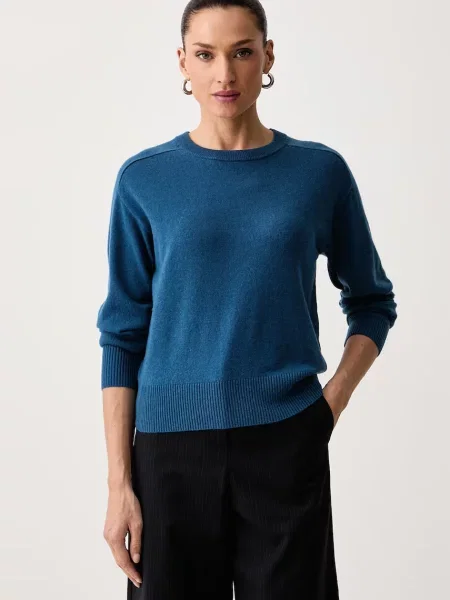 United Colors of Benetton pulover za žene s vunom plava