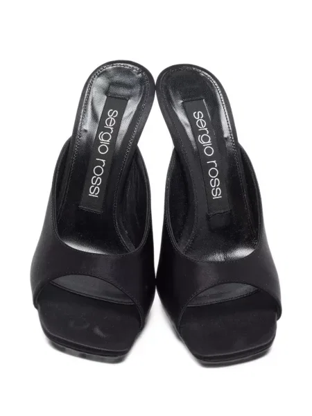 Sandale Sergio Rossi din satin negru