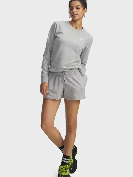 Короткие махровые спортивные шорты Under Armour серые