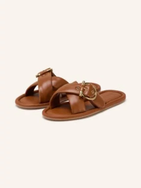 Ferragamo Pantofle Elyzia hnědá