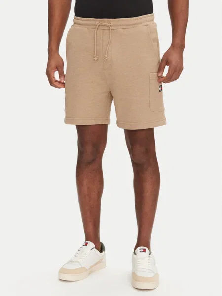 Tommy Jeans Pantaloni scurți sport Badge bej