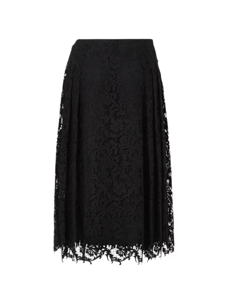 Fustă midi Fendi din dantelă negru