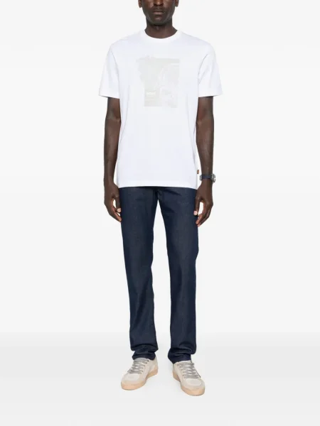 Tricou Boss cu imagine alb